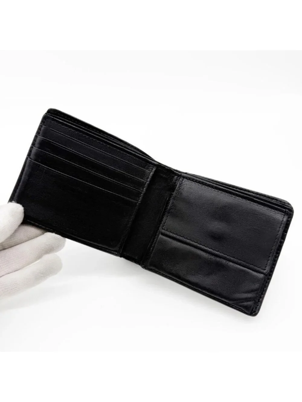 Balenciaga Everyday Bifold Compact Leather Square Black Wallet